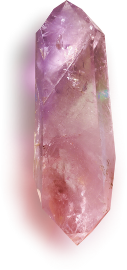 Pink Tourmaline Crystal Cutout